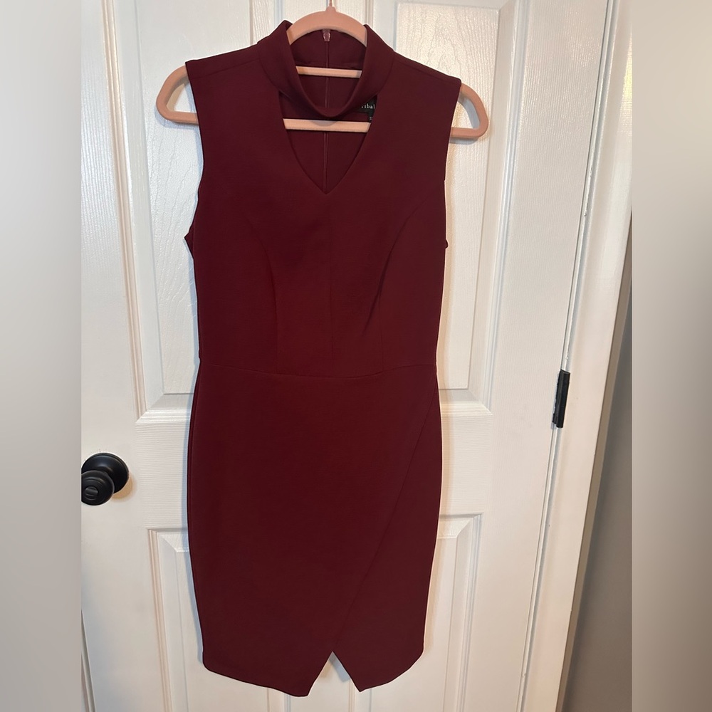 Tribal Femme Classic Sleeveless Sheath Dress - Burgundy